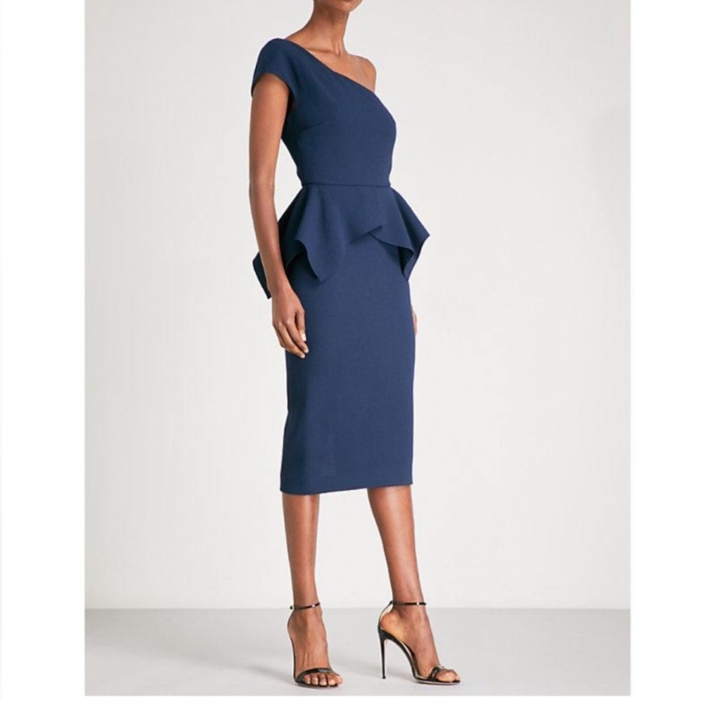 Roland Mouret Midi Cocktail Dress Size Uk 12 Us 8